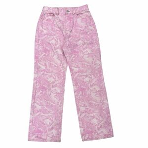 BDG Pink Diamond Cowboy High Rise Straight Leg Jeans